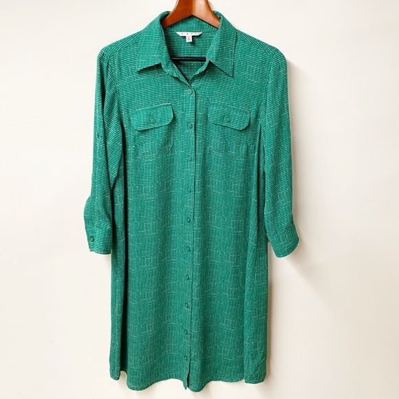 Emerald green shirt dress Clearance